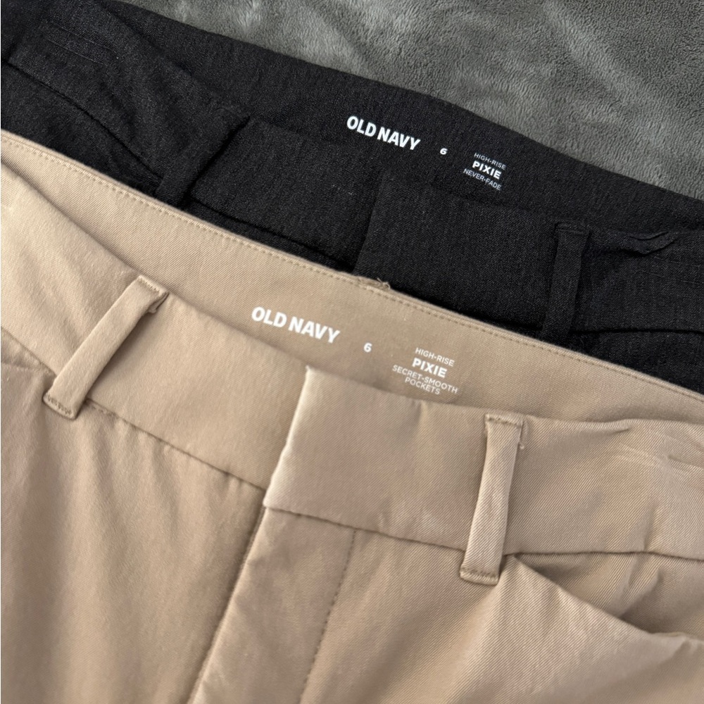 Old Navy Women’s Pixie Pants - Black and Tan